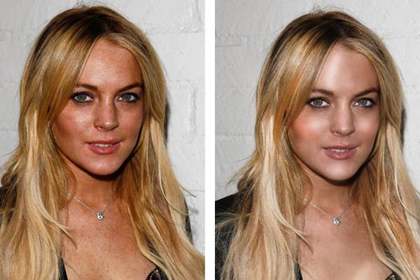 Lindsay Lohan sin Photoshop