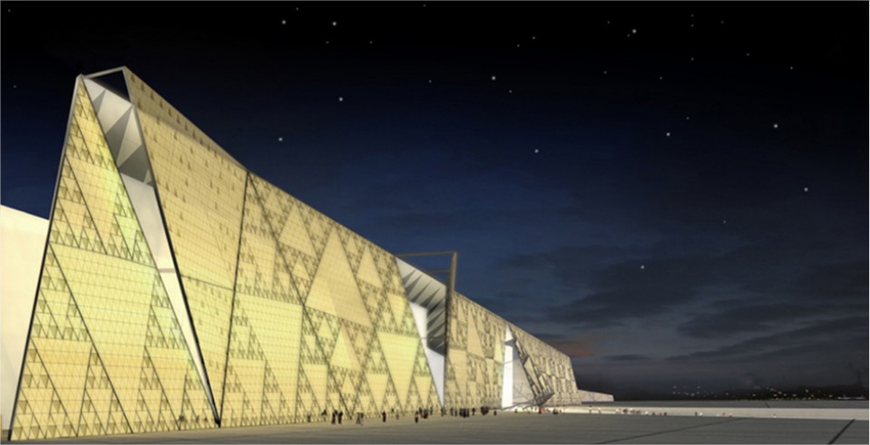 Fachada del Gran Museo Egipcio (GEM)