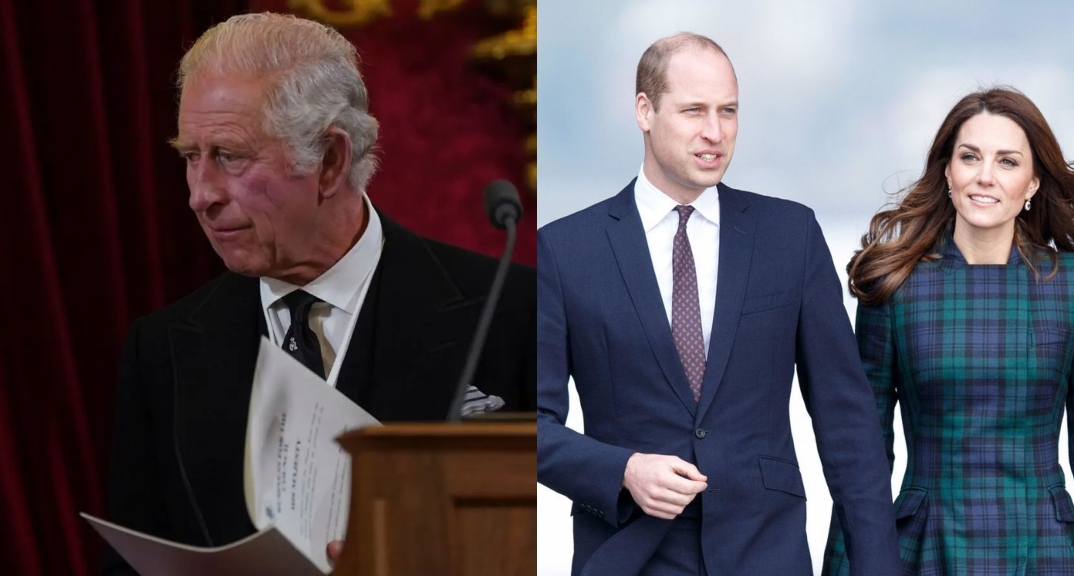Rey Carlos III, Príncipe Guillermo y Kate Middleton - cortesía