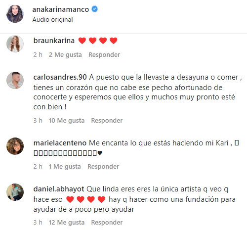 Ana Karina Manco comentarios