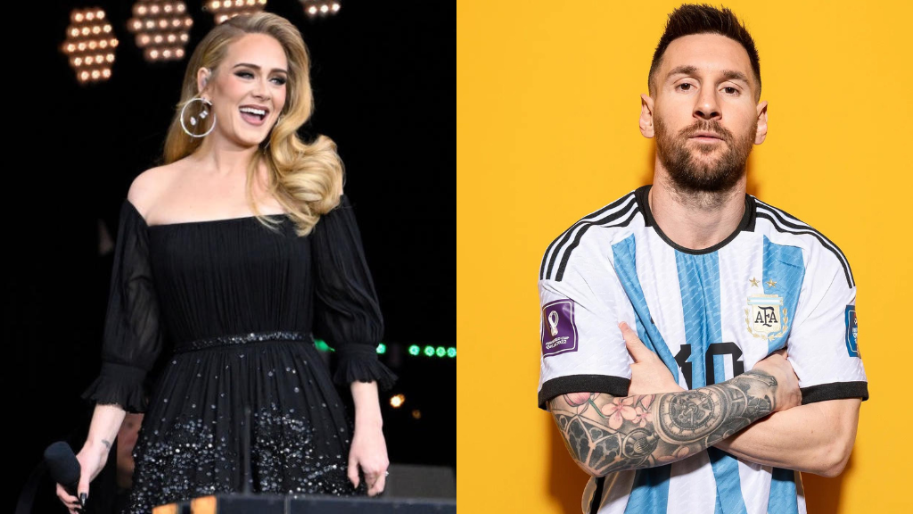 Adele y Lionel Messi - Cortesía