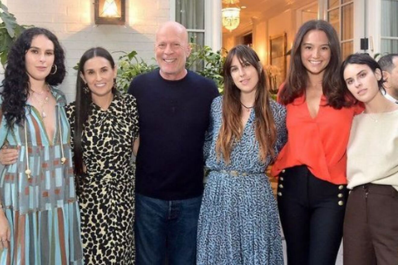 Bruce Willis, Emma Heming, Demi Moore y familia - cortesía