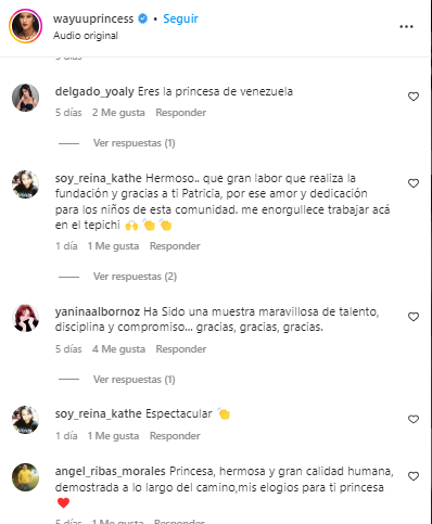 Patricia Velásquez comentarios