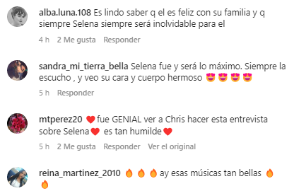 Comentarios Expareja de Selena Quintanilla