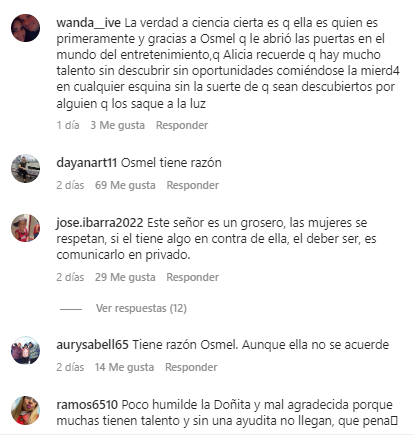 Comentarios Osmel Sousa Alicia Machado