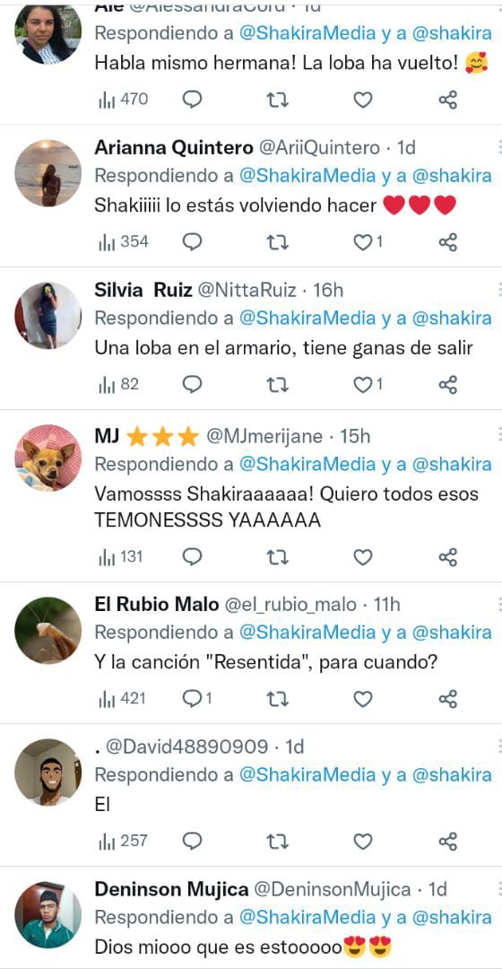 Comentarios Shakira