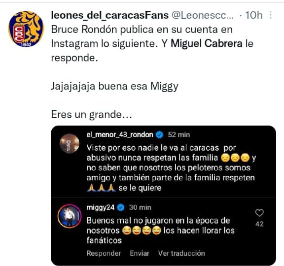 Comentarios Miguel Cabrera