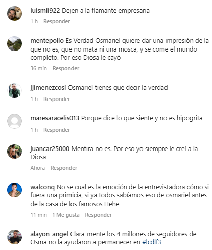Comentarios Liliana Rodríguez
