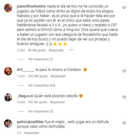 Comentarios Ronaldinho Gaúcho