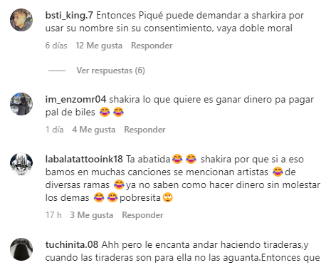 Comentarios Shakira y Piqué