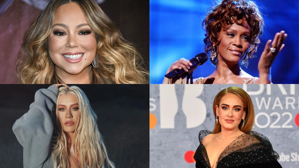 Mariah Carey, Whitney Houston, Christina Aguilera y Adele - cortesía