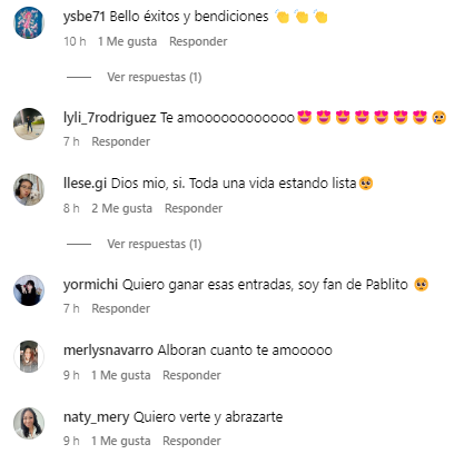 Comentarios a Pablo Alborán